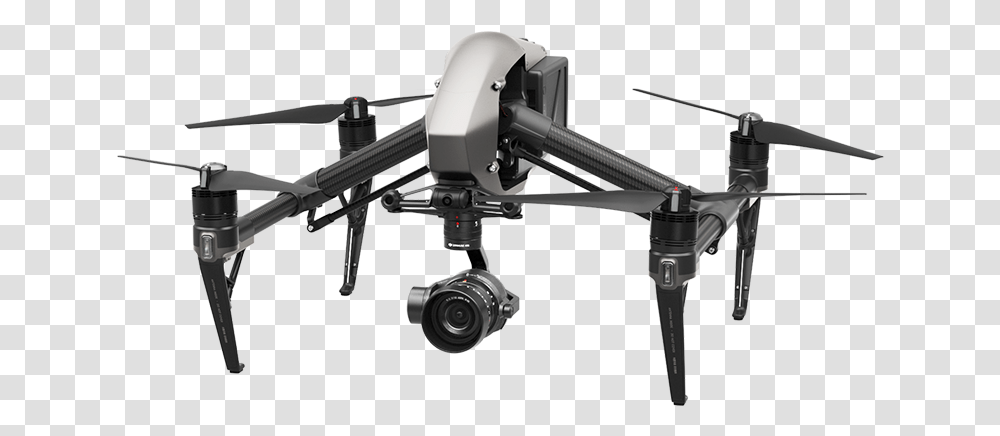 Dji Inspire 2 With Zenmuse X5s Camera Cinemadng And Dji Inspire 2, Gun, Weapon, Electronics, Tripod Transparent Png
