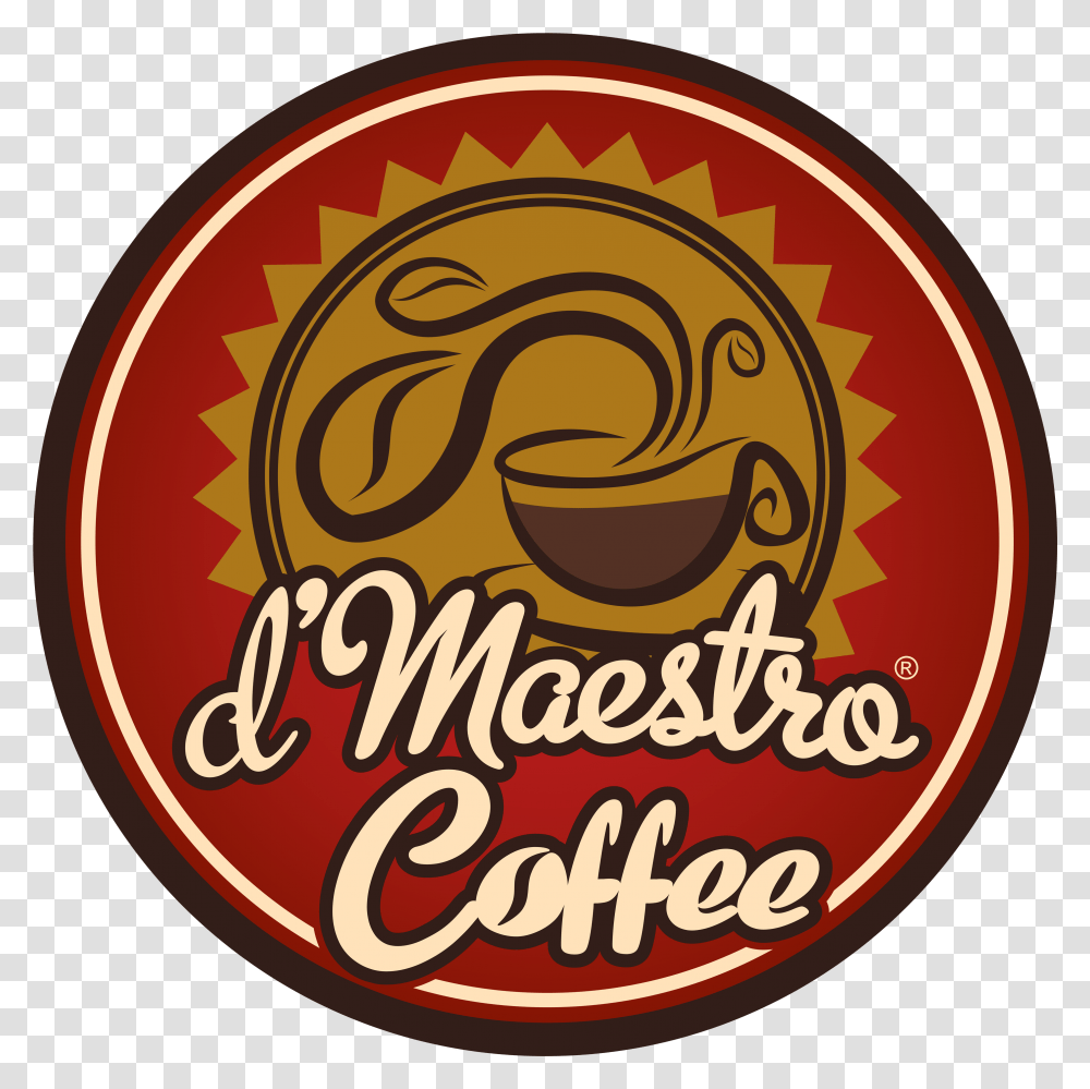 Dmaestro Coffee Logo Emblem, Symbol, Trademark, Soda, Beverage Transparent Png