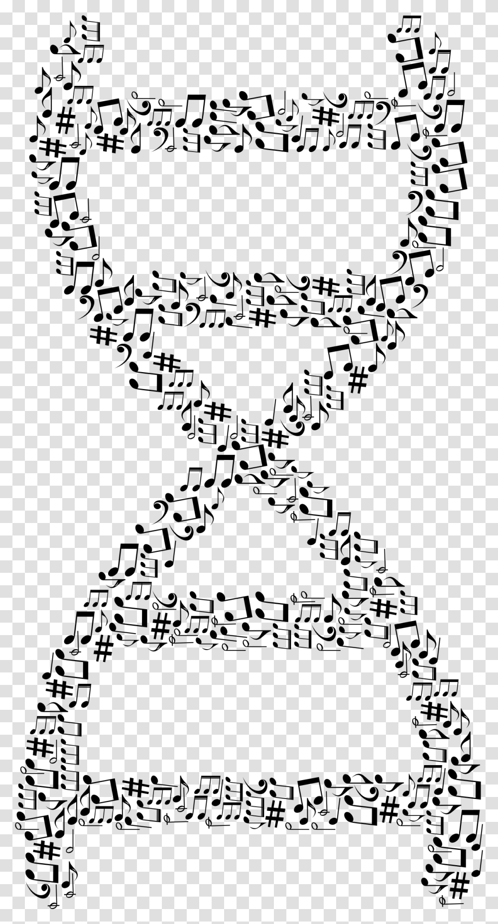 Dna Clipart Music Notes Dna Svg, Gray Transparent Png