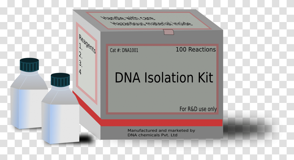 Dna Isolation Kit Clipart, Label, Box, Cardboard Transparent Png