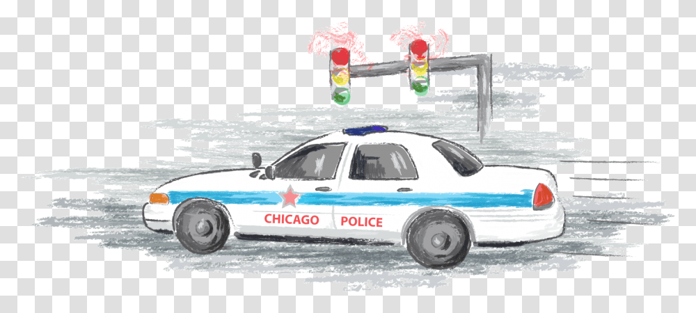 Do Chicago Cops Have To Follow Traffic Laws Wbez Chicago Police Cars Drawing, Vehicle, Transportation, Sedan, Bumper Transparent Png