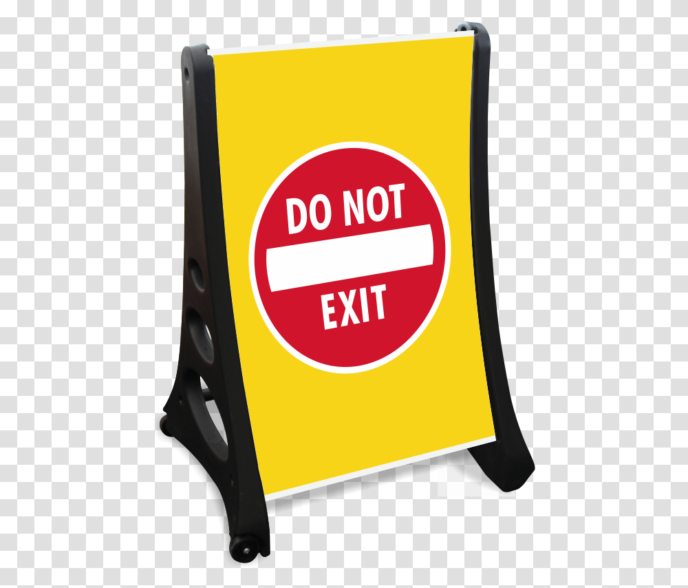 Do Not Exit Portable Sidewalk Sign Portable Network Graphics, Label, Bottle, Electronics Transparent Png