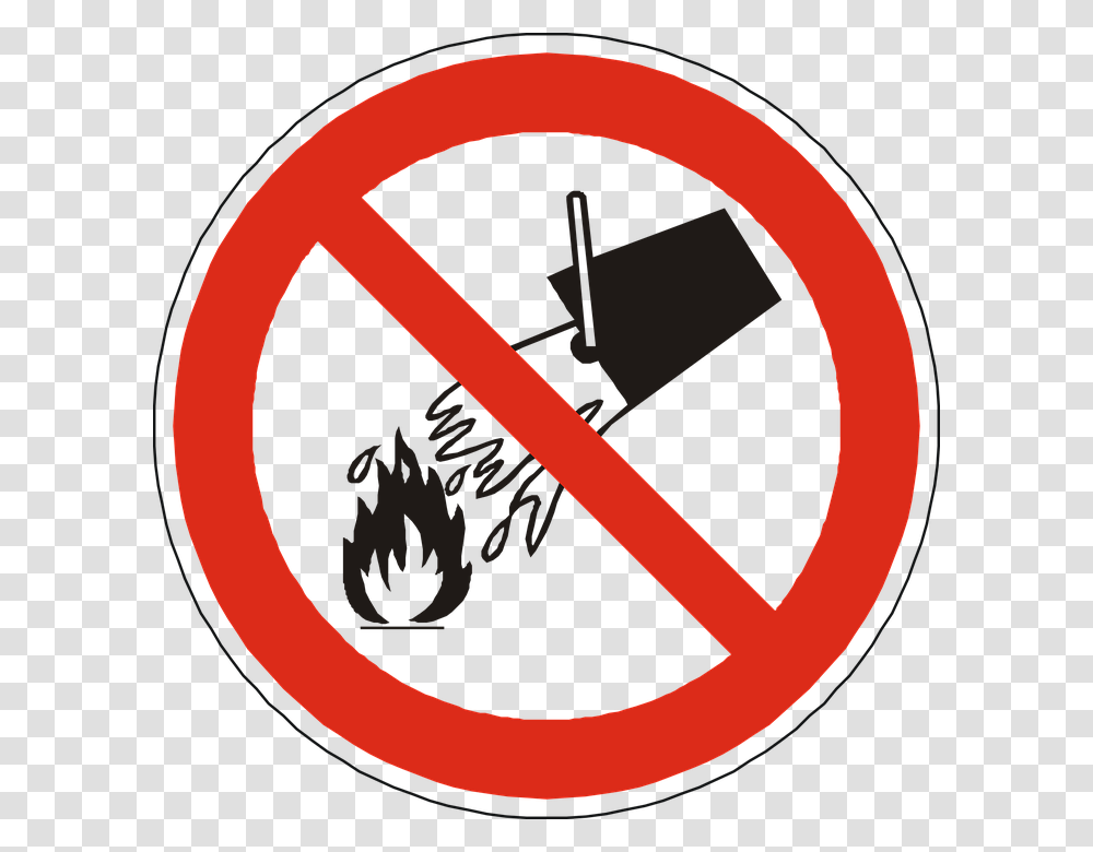 Do Not Extinguish With Water, Road Sign Transparent Png