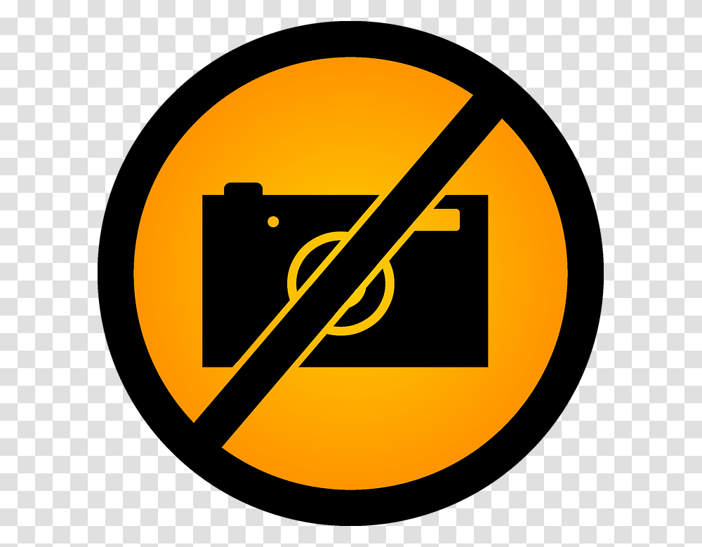 Do Not Take Photos A Ban On Taking Pictures Yellow, Logo, Trademark, Sign Transparent Png