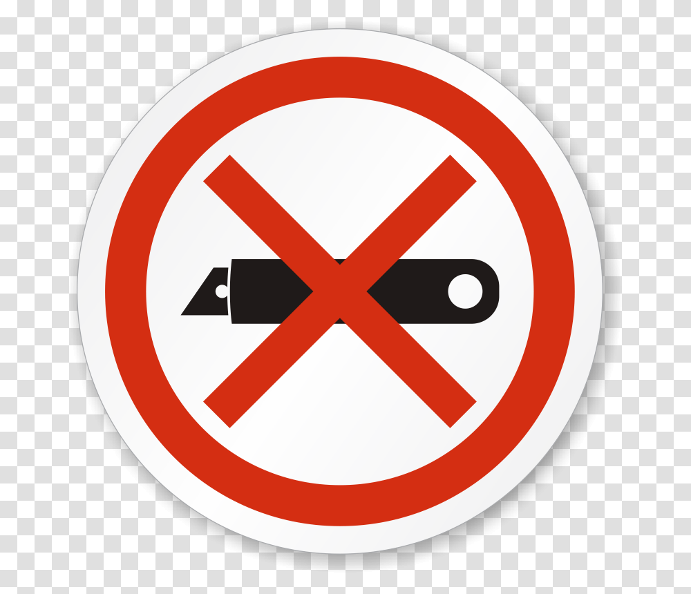 Do Not Use Blades To Open Iso Sign Do Not Use Blades, Road Sign, Bus Stop, Logo Transparent Png