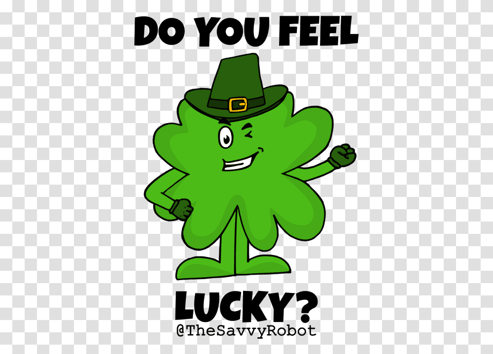 Do You Feel Lucky Clover Portfolio Cartoon, Clothing, Apparel, Elf, Green Transparent Png