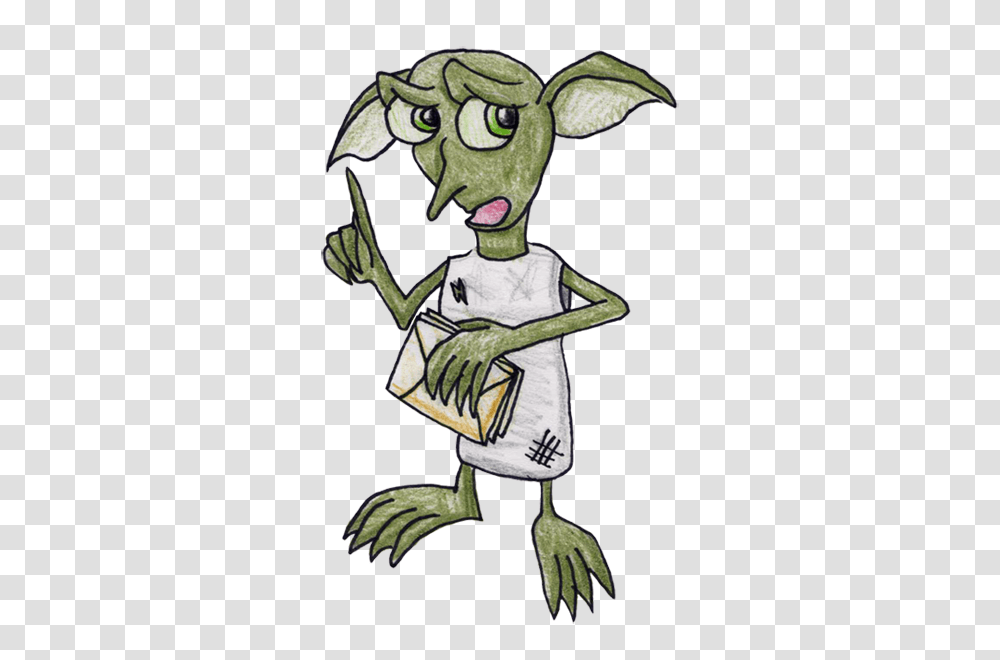 Dobby Holds Harrys Mail, Drawing, Bird, Animal Transparent Png
