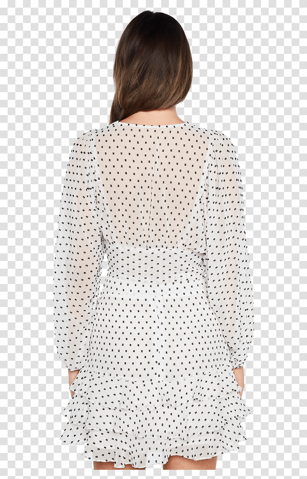 Dobby Tie Top In Colour Caviar Polka Dot, Apparel, Texture, Person Transparent Png