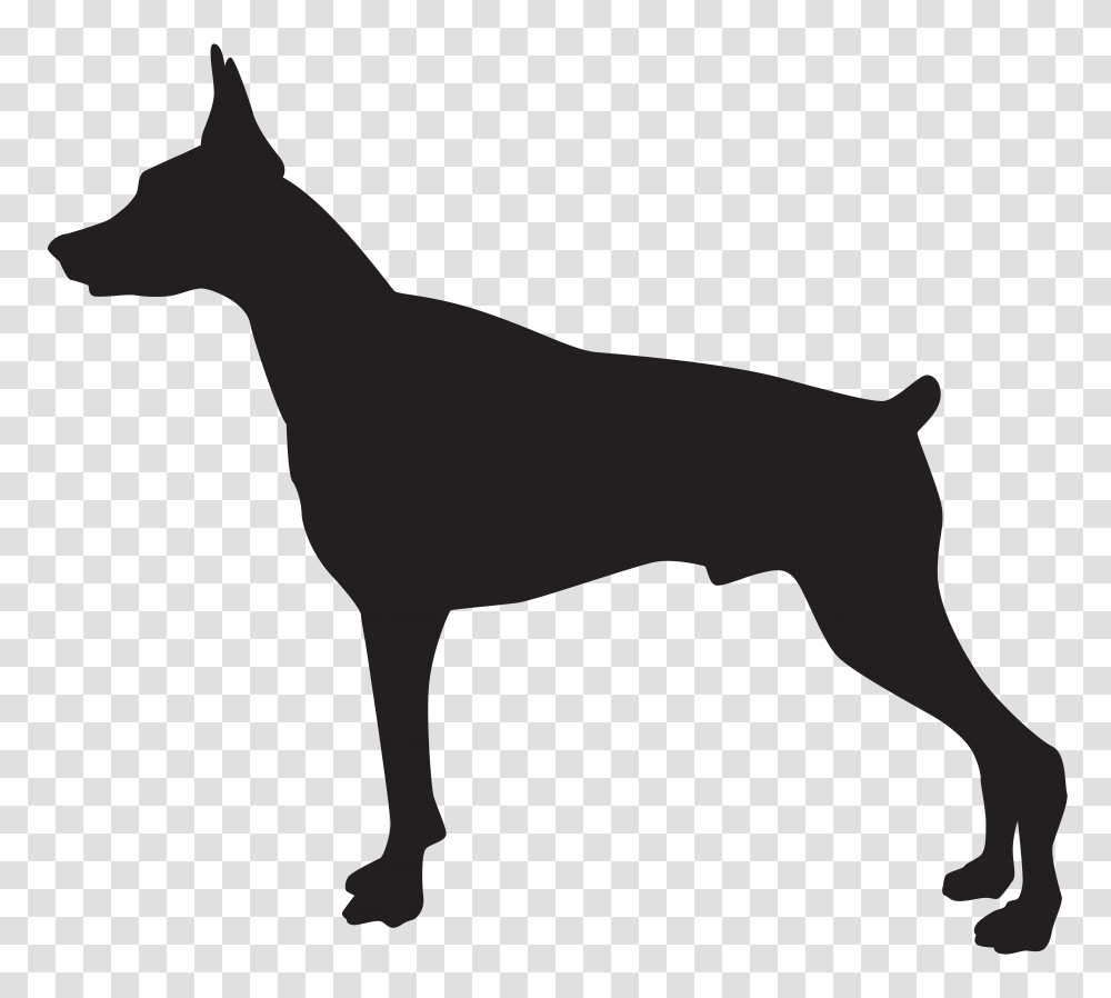 Doberman Dog Silhouette Clip Art Gallery, Cross, Plan, Plot Transparent Png