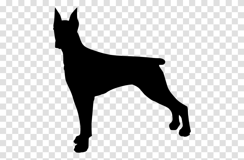 Doberman Dog Silhouette Clip Art, Mammal, Animal, Pet, Stencil Transparent Png