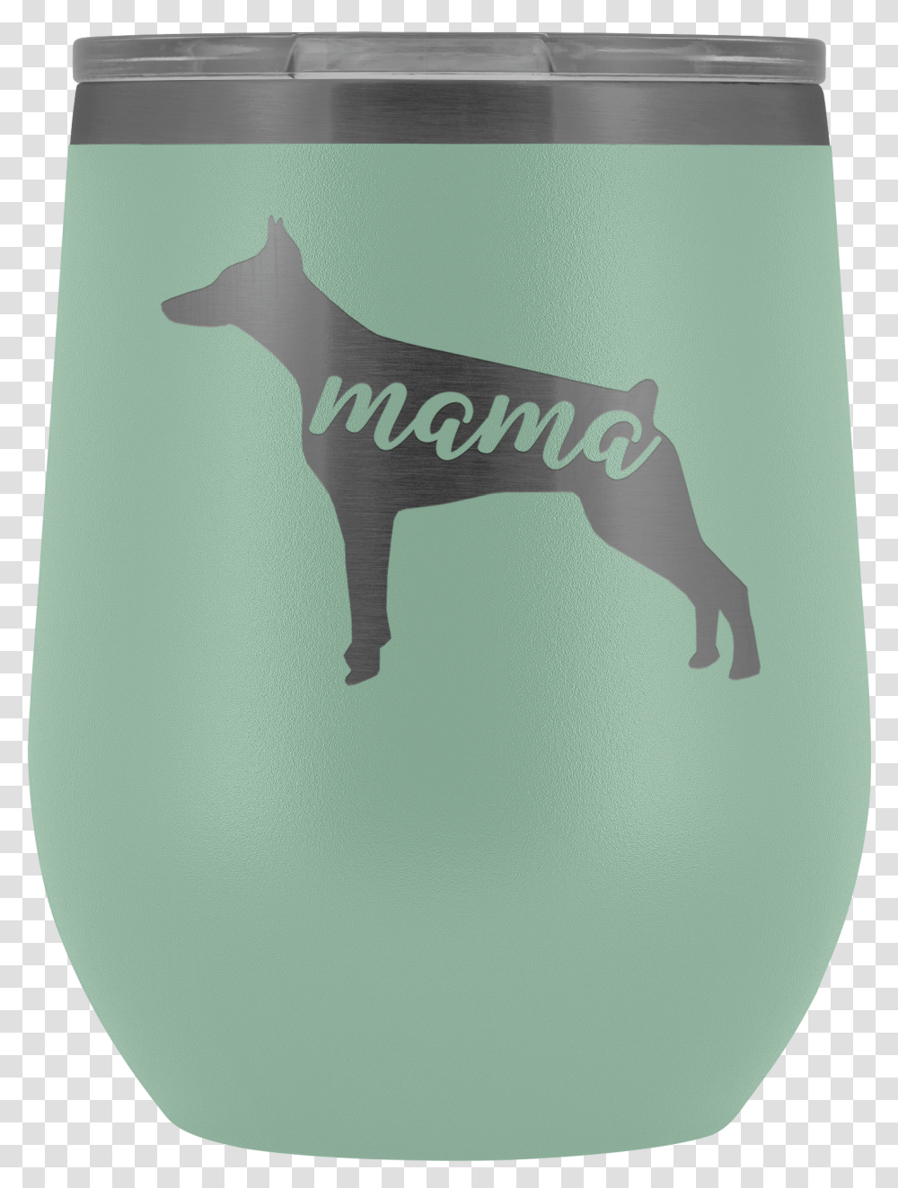 Doberman Pinscher Mama Wine Tumbler With Lid Dog Mom Dobermann, Horse, Label, Glass Transparent Png