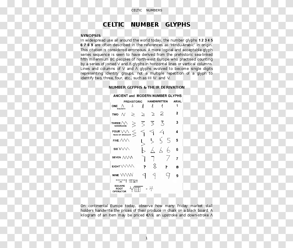 Doc Celtic Number Glyphs Neil L Thomas Academiaedu Dot, Text, Word, Symbol, Calendar Transparent Png