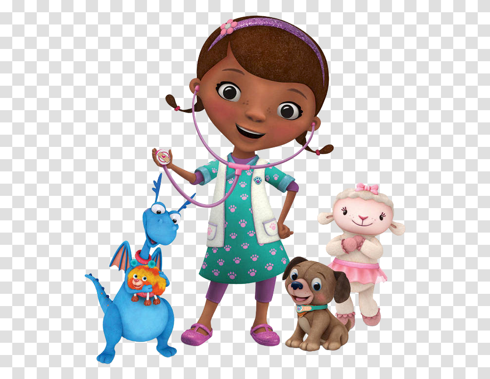 Doc Mcstuffins And Toy Animals Image, Person, Human, Doll, People Transparent Png