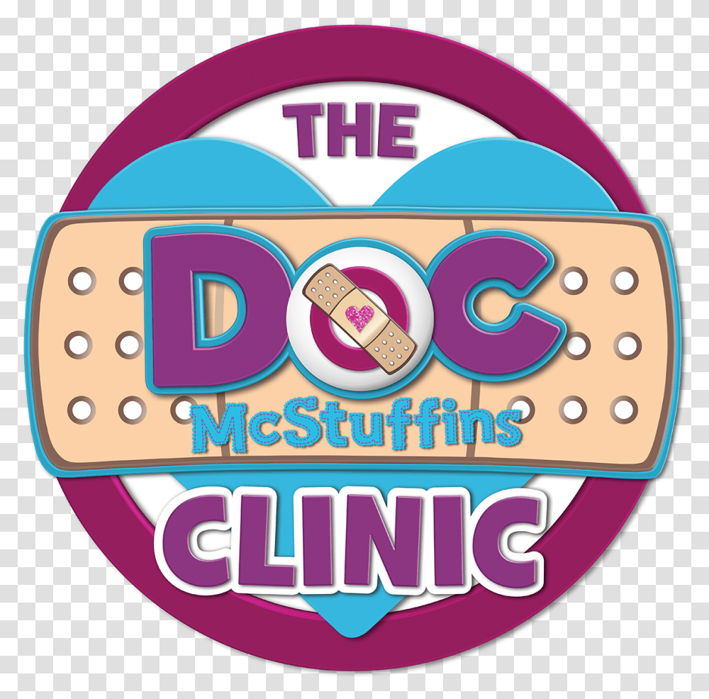 Doc Mcstuffins Disney Junior Logo, Label, Sticker, Purple Transparent Png