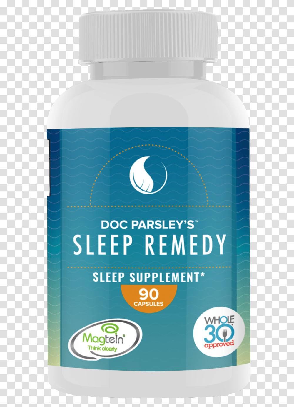 Doc Parsley Whole 30 Sleep Remedy Capsules Total Recall, Bottle, Beverage, Liquor, Alcohol Transparent Png