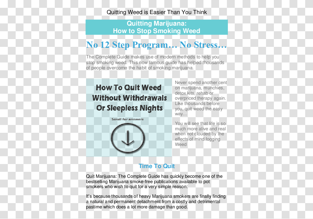 Doc Quit Weed A Guide About Quitting For Good Gaz Screenshot, Flyer, Poster, Paper, Advertisement Transparent Png