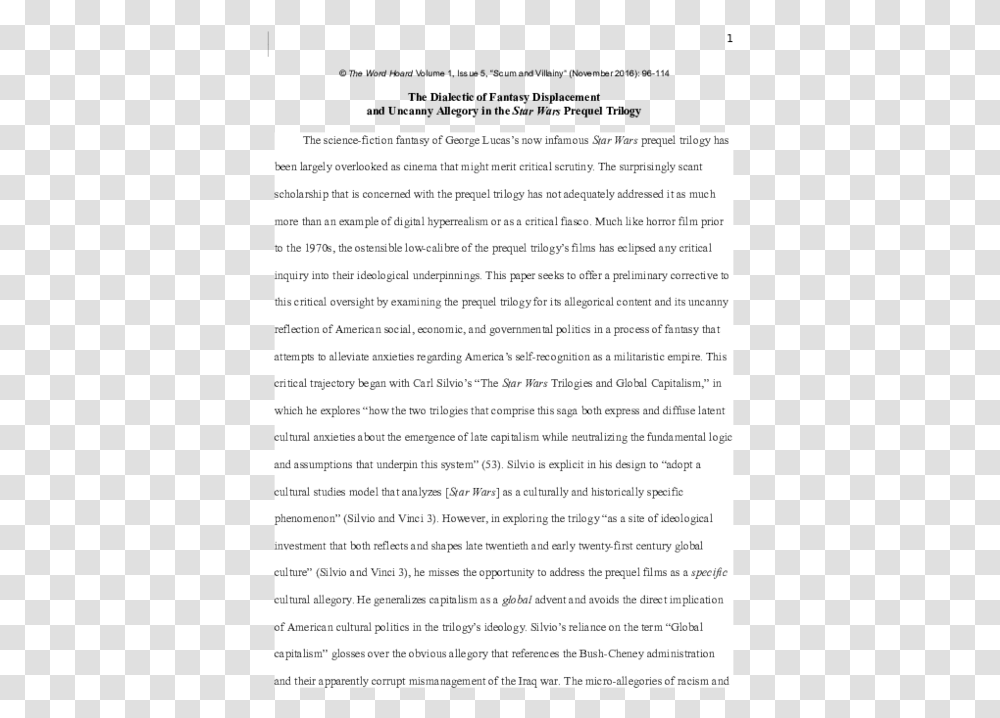 Doc The Dialectic Of Fantasy Displacement And Uncanny Sex Trafficking Research Paper, Document, Text, Page, Poster Transparent Png