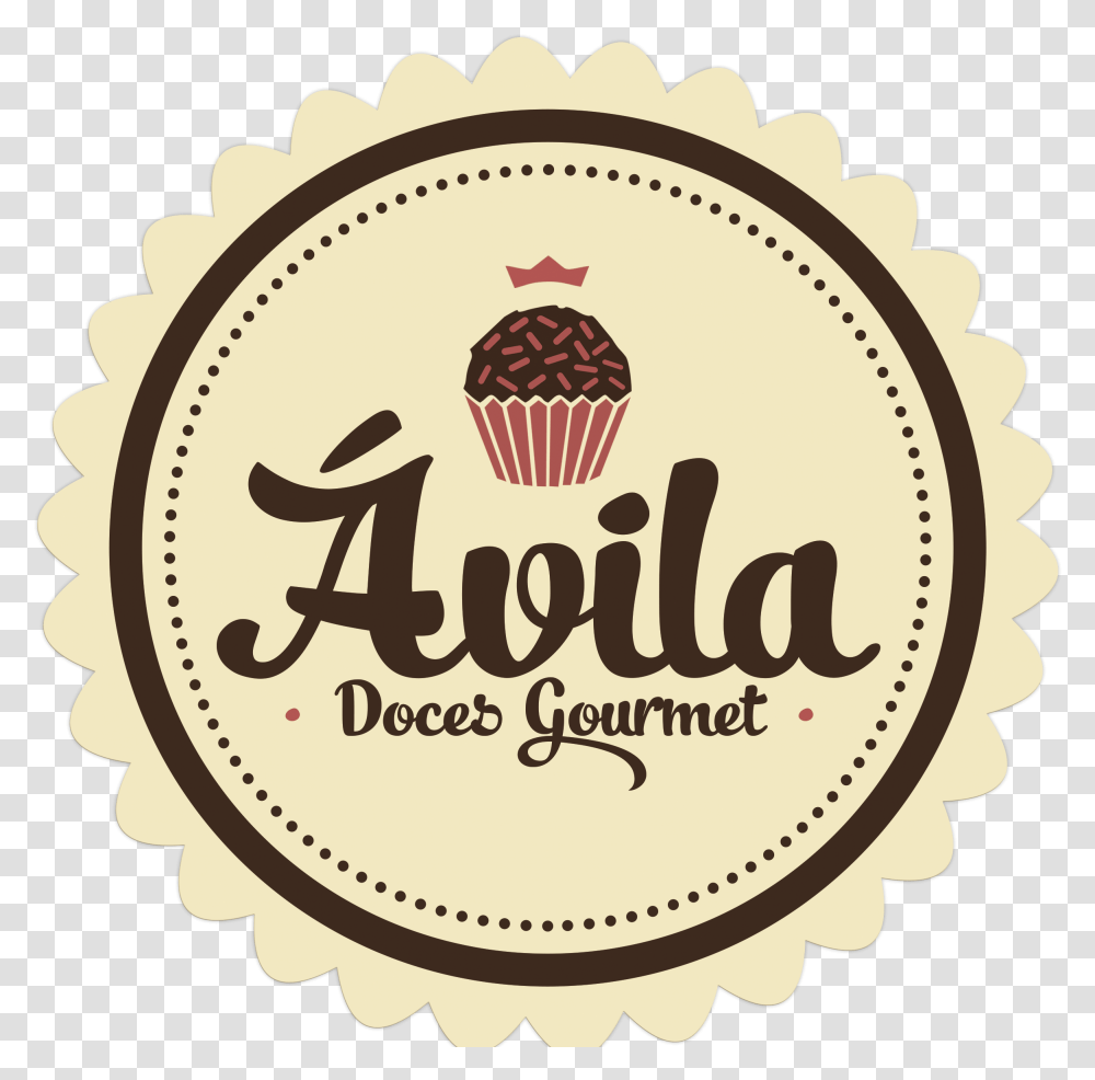 Doces Logo Doceria, Label, Cupcake, Cream Transparent Png