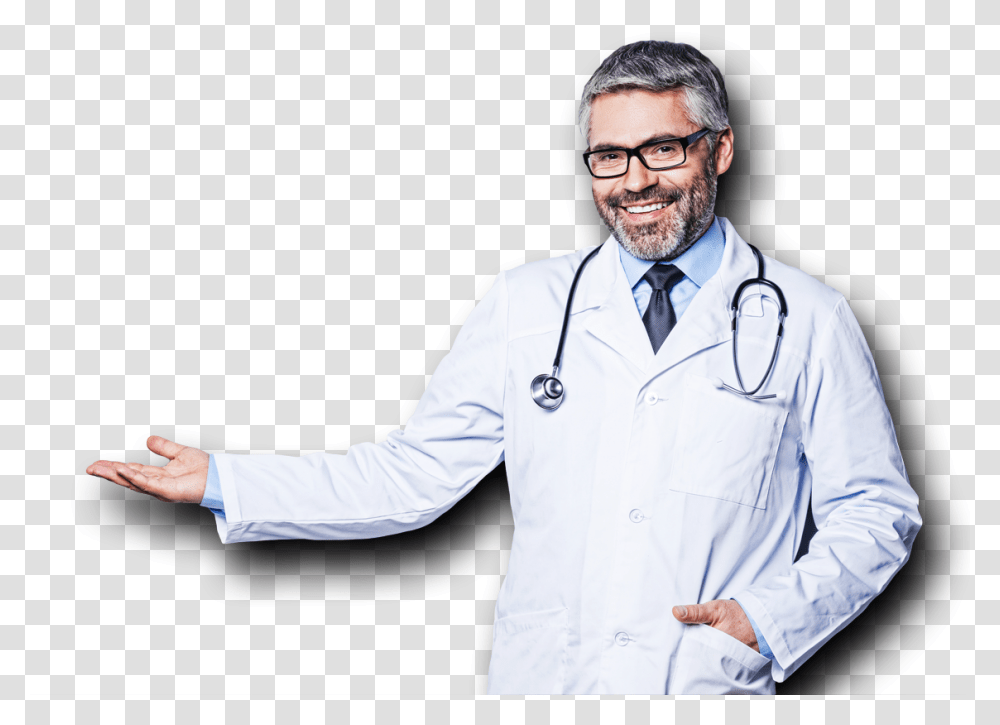 Doctor Align With Lower Cost And Increased Quality Doctor Arms Pointing, Tie, Accessories, Lab Coat Transparent Png