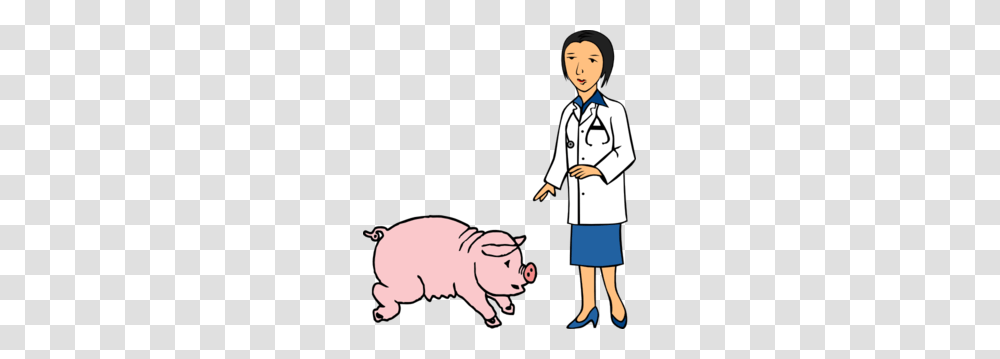 Doctor And Pig Clip Art, Person, Human, People Transparent Png