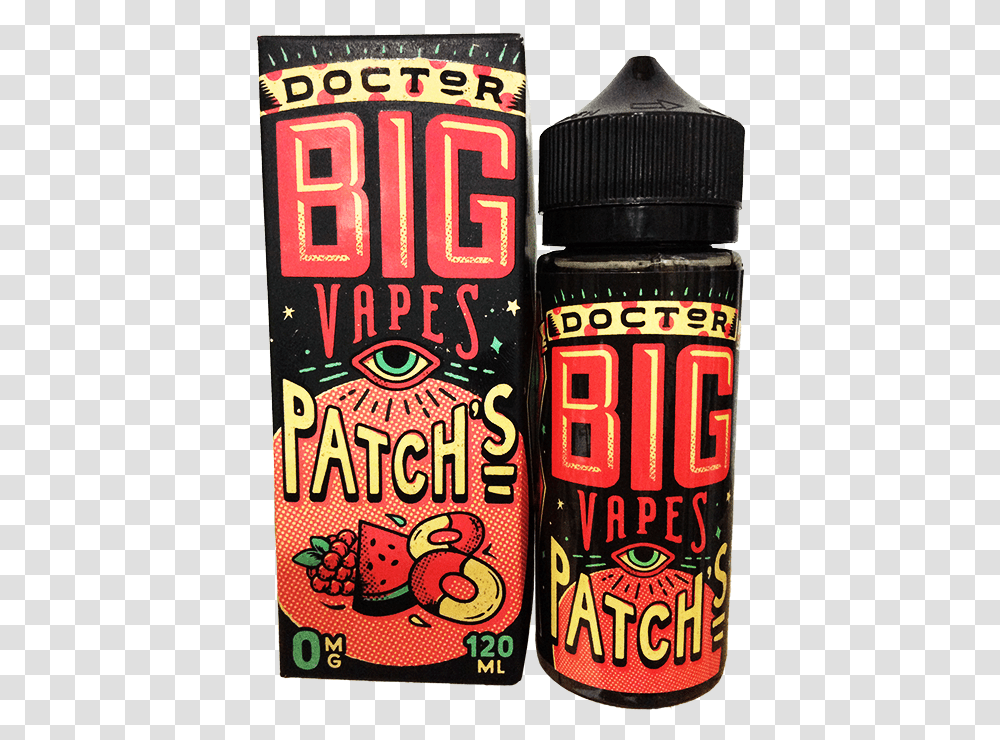 Doctor Big Vapes Patch S 120ml Caffeinated Drink, Tin, Can, Beer, Alcohol Transparent Png
