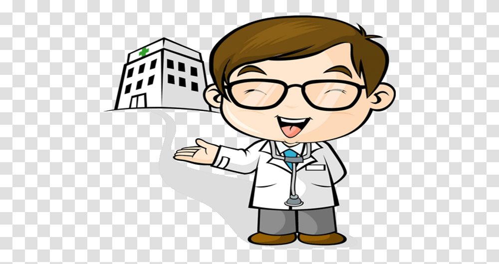 Doctor Cartoon Cartoon Doctor Clipart, Person, Glasses, Accessories, Performer Transparent Png