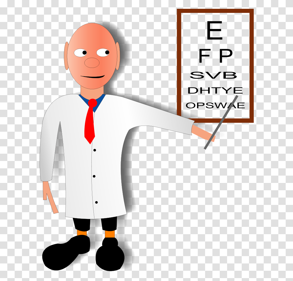 Doctor Clipart Doctor Doing Eye Test, Person, Shirt, Finger Transparent Png