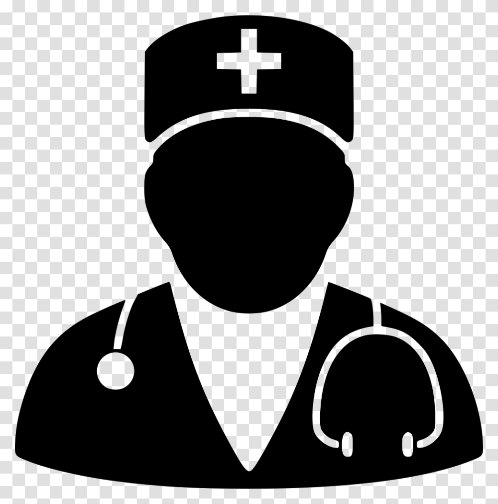 Doctor Clipart Free Download Policia Icon, Stencil, Silhouette, Baseball Cap, Hat Transparent Png