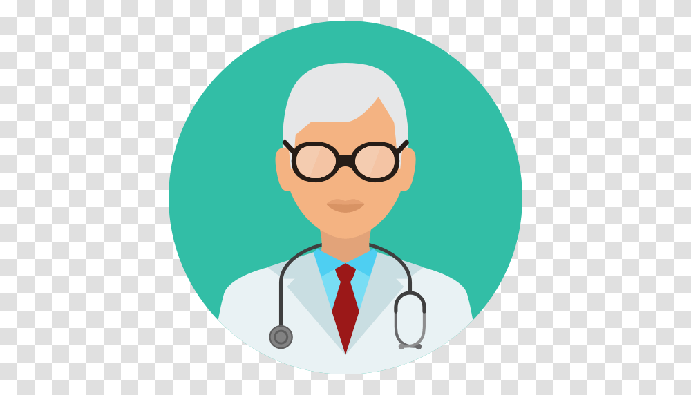 Doctor, Apparel, Lab Coat, Glasses Transparent Png