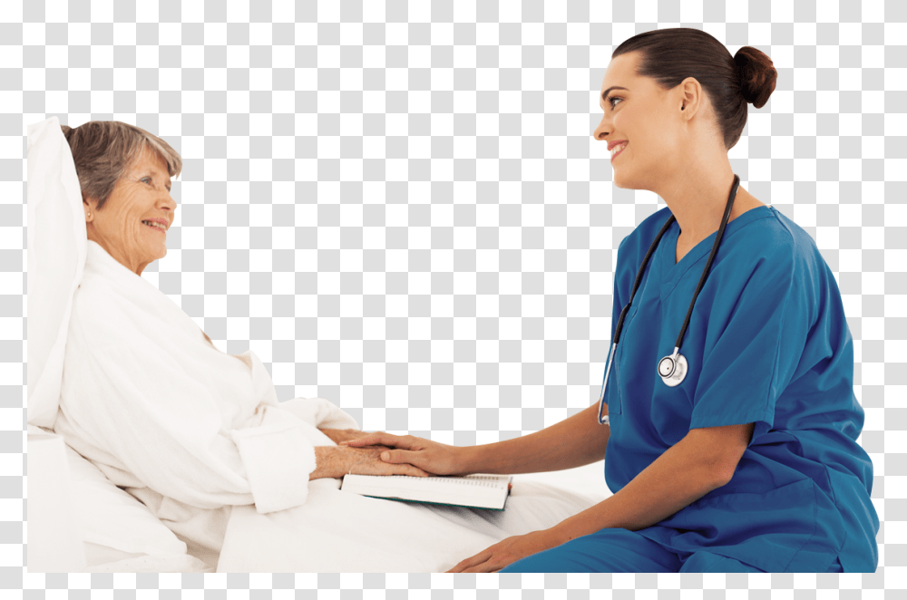 Doctor Comforting Doctor And Patient, Person, Human, Computer Keyboard, Computer Hardware Transparent Png