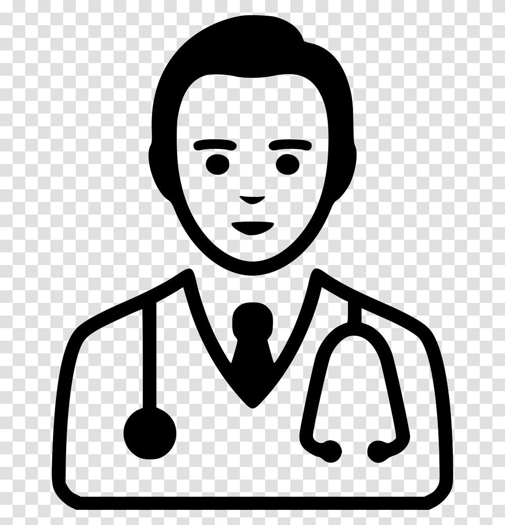Doctor Doctor Cartoon Black And White, Stencil, Face Transparent Png