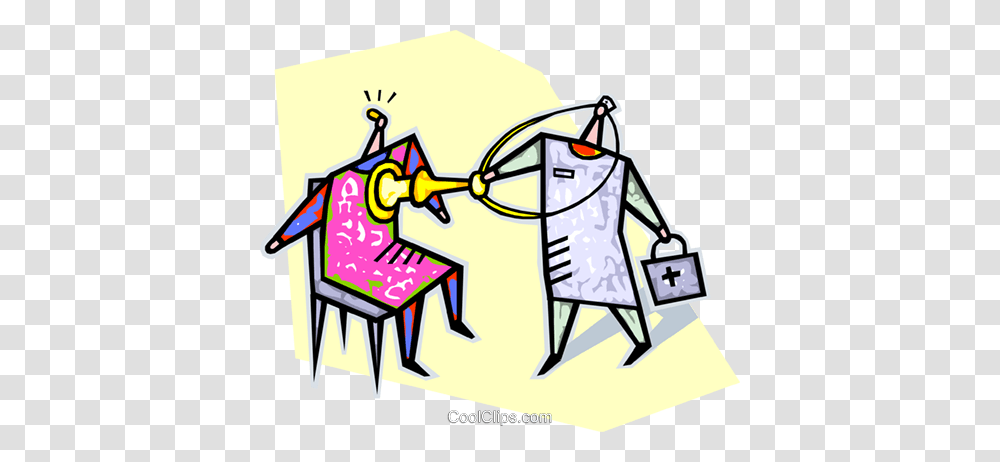 Doctor Examining A Patient Royalty Free Vector Clip Art, Dynamite, Washing, Modern Art Transparent Png