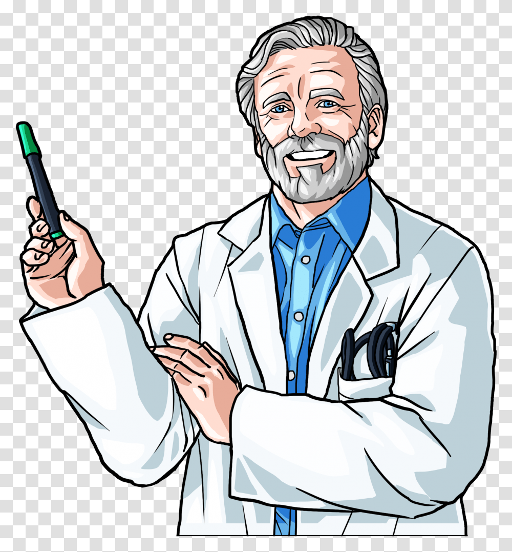 Doctor Explaining Download Explaining Person, Human, Apparel, Lab Coat Transparent Png