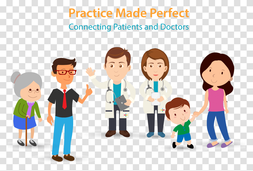 Doctor Family Cartoon Download Doctor Family Cartoon, Person, Human, People Transparent Png