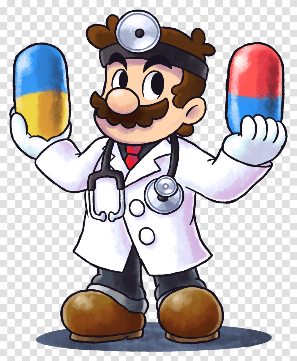 Doctor Head Mirror Clipart Dr Mario Mario And Luigi, Chef, Video Gaming Transparent Png