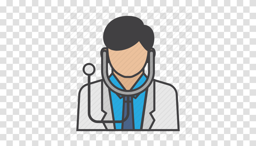 Doctor Health Job Man Medical People Stethoscope Icon, Lab Coat, Tie, Scientist Transparent Png