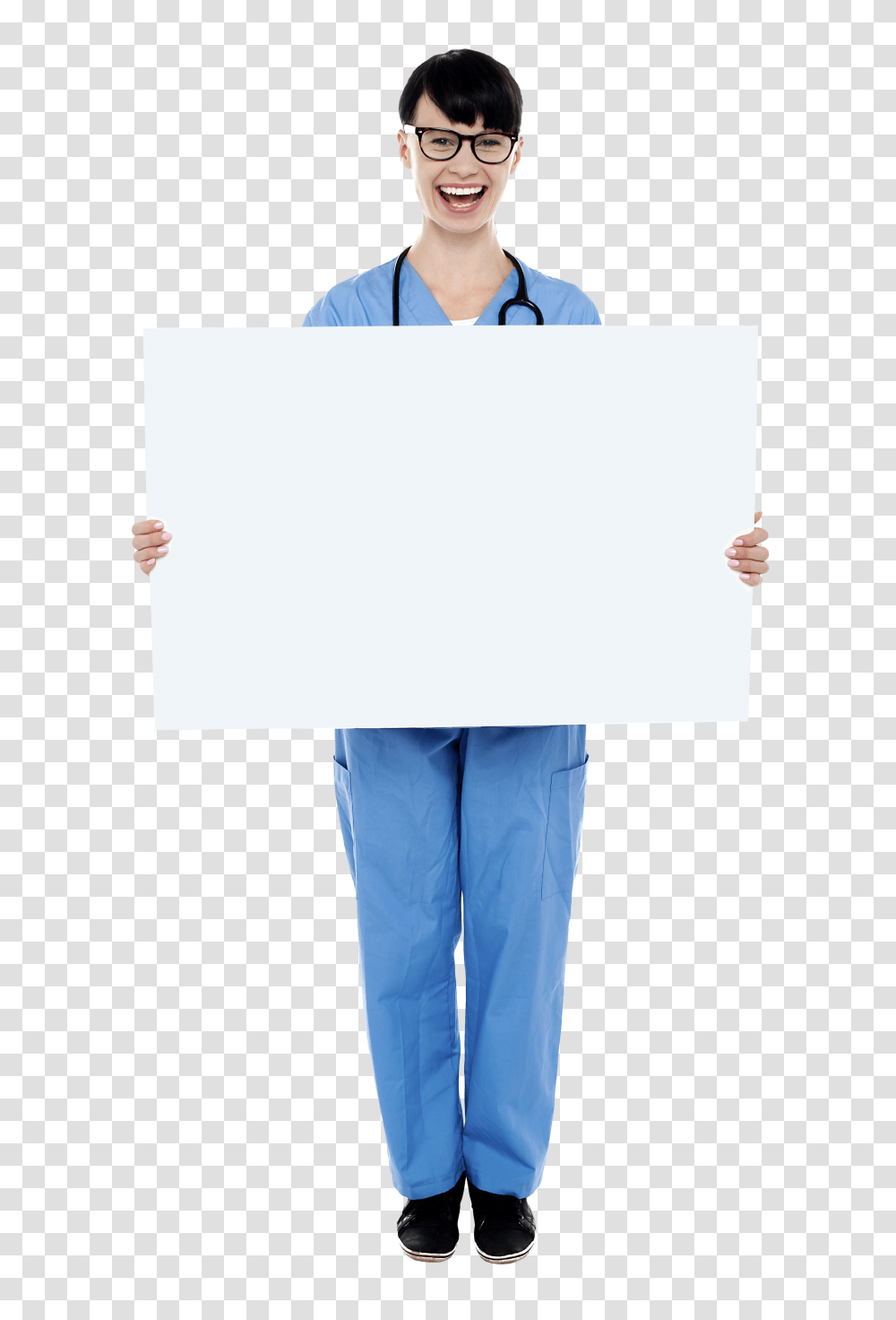 Doctor Holding Banner Image Play, Person, Standing, Nurse Transparent Png