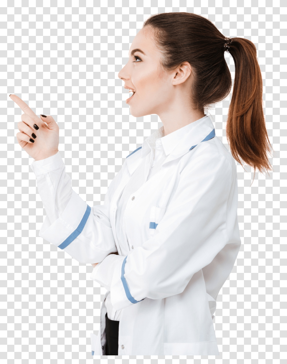 Doctor Looking, Lab Coat, Apparel, Person Transparent Png