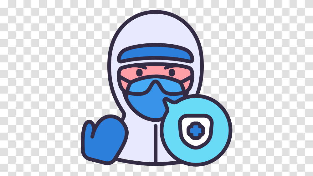 Doctor Ppe Suit Protect Safe Coronavirus Medical Free Medical Ppe Icon, Head, Face, Nature, Text Transparent Png