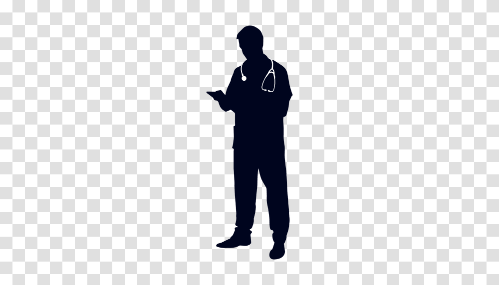 Doctor Reading Silhouette, Standing, Person, Sailor Suit, Word Transparent Png