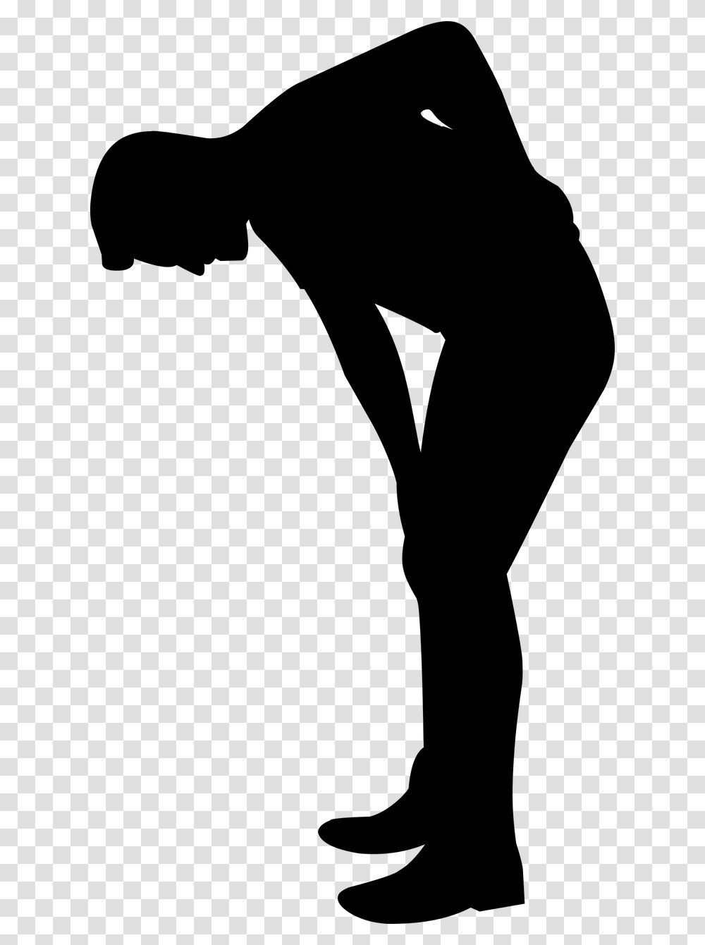 Doctor Silhouette Silhouette Of Person Bending Over, Sleeve, People, Face Transparent Png