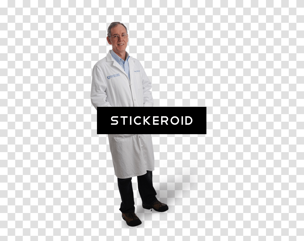 Doctor Standing, Apparel, Lab Coat, Person Transparent Png