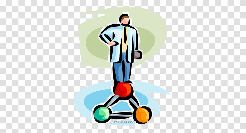 Doctor Standing On A Molecule Royalty Free Vector Clip Art, Drawing, Performer, Poster, Kart Transparent Png