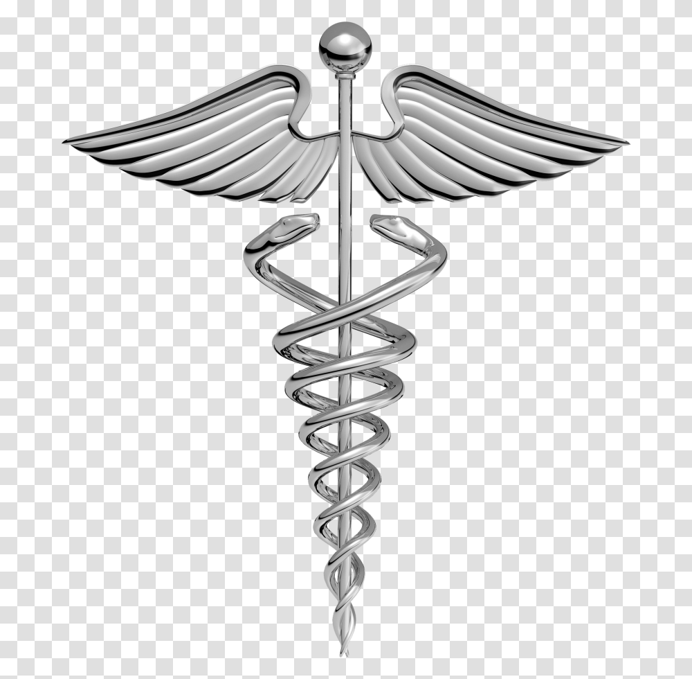 Doctor Symbol Caduceus New Medical Symbol, Spiral, Emblem, Coil, Cross Transparent Png