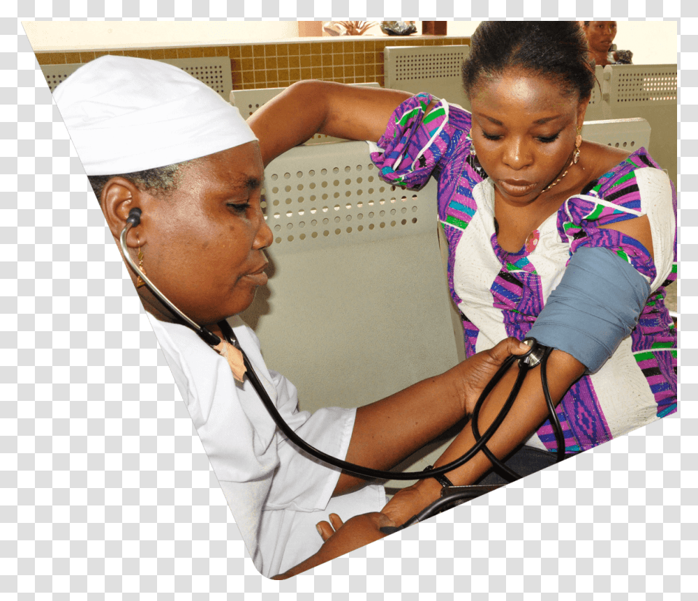 Doctor Taking Blood Pressure With Patient, Person, Finger, Hair, Screen Transparent Png