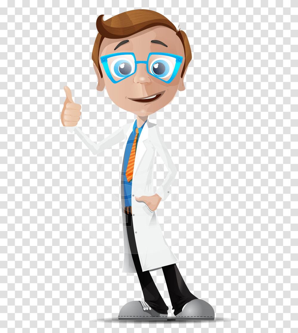 Doctor Vector, Person, Thumbs Up, Finger, Lab Coat Transparent Png