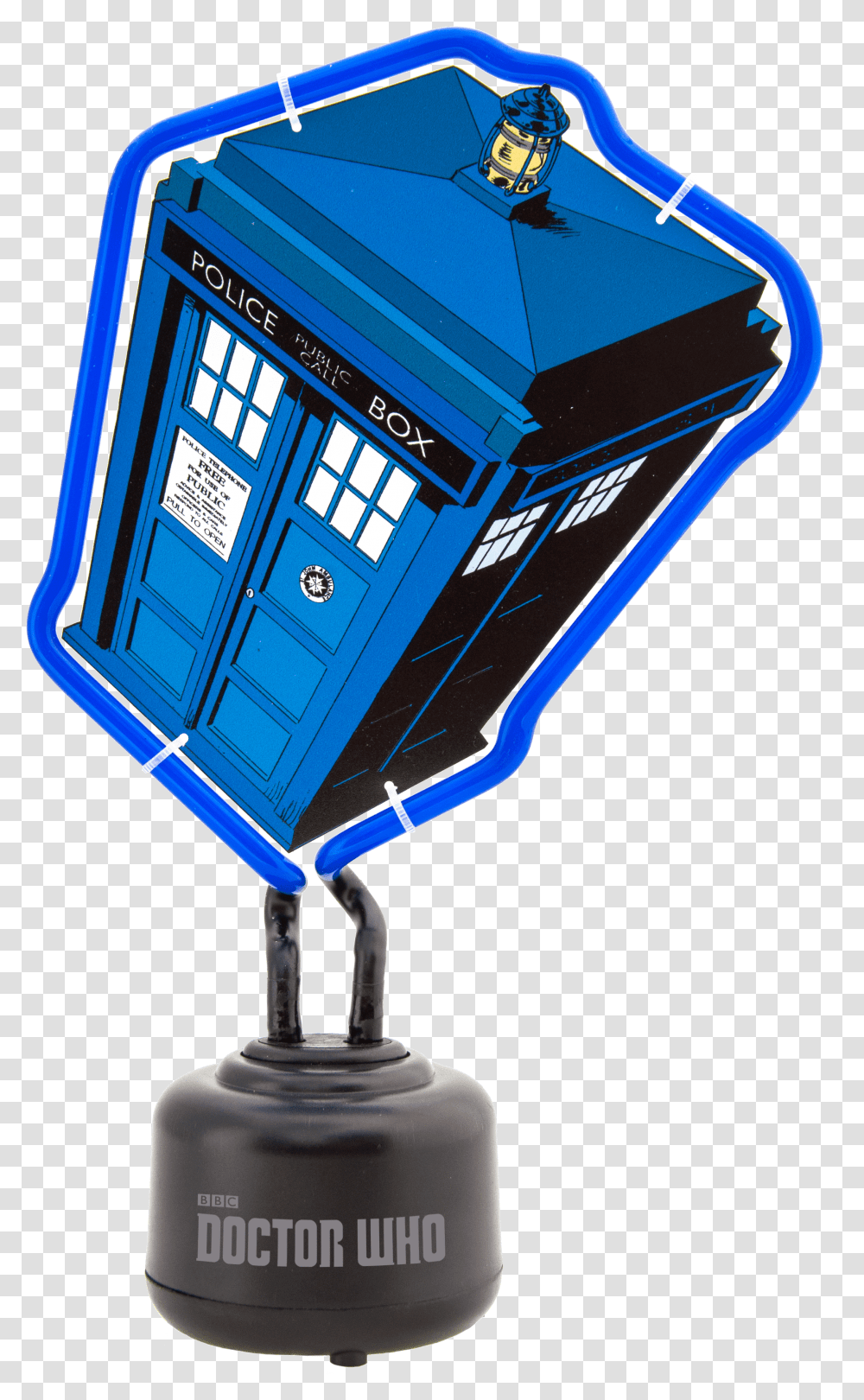Doctor Who Mini Neon Tardis Table Light Clipart, Lamp, Lighting, Glass, Housing Transparent Png
