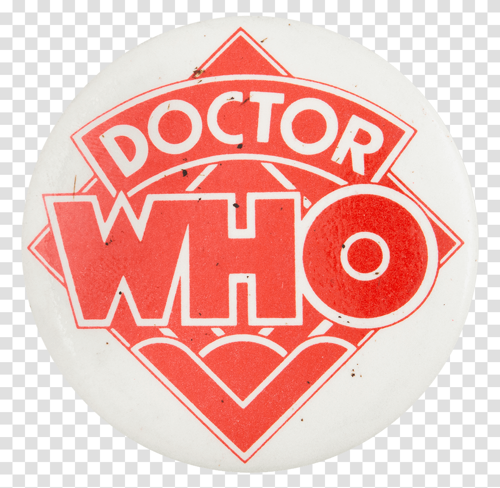 Doctor Who Red Entertainment Button Museum Doctor, Logo, Trademark, Road Sign Transparent Png