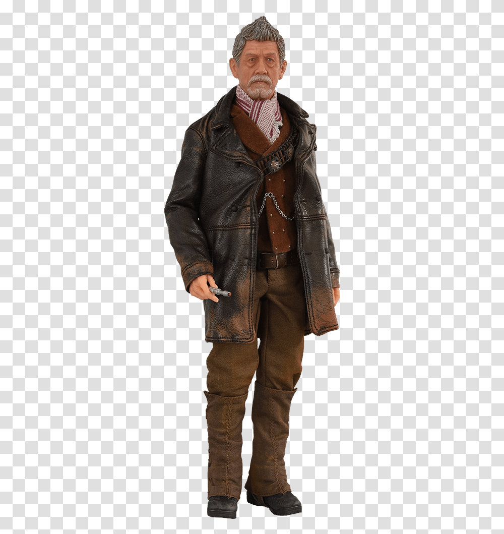 Doctor Who War Sixth Scale Figure By Big Chief Studio Leather Jacket, Clothing, Apparel, Coat, Person Transparent Png