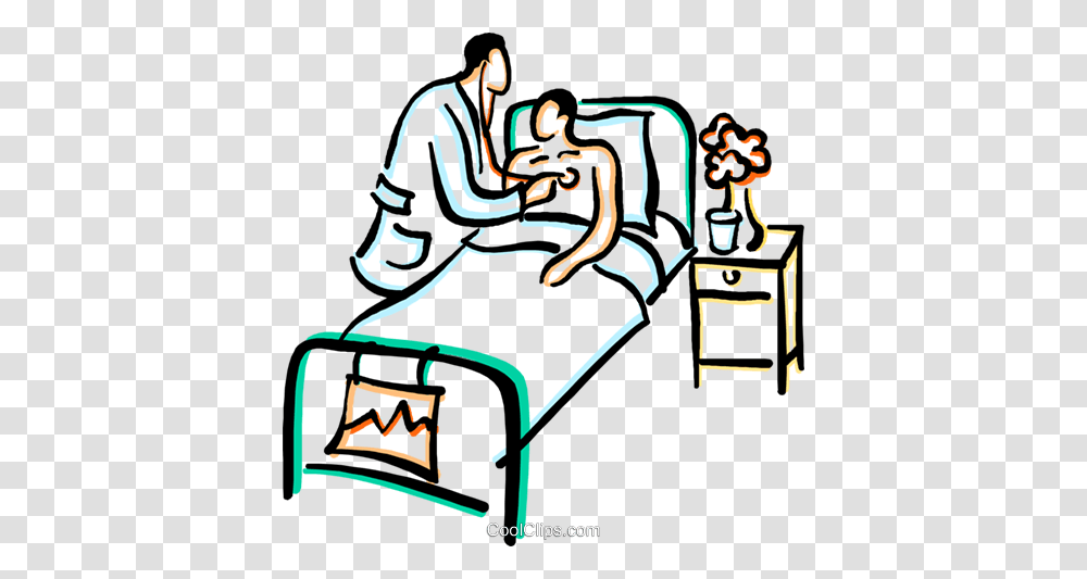 Doctor With A Patient Royalty Free Vector Clip Art Illustration, Furniture, Dating, Crowd Transparent Png